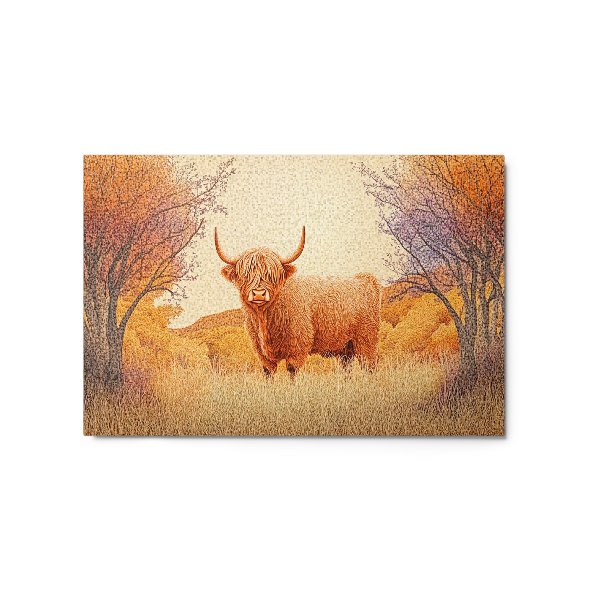 Golden Autumn Highland Cow