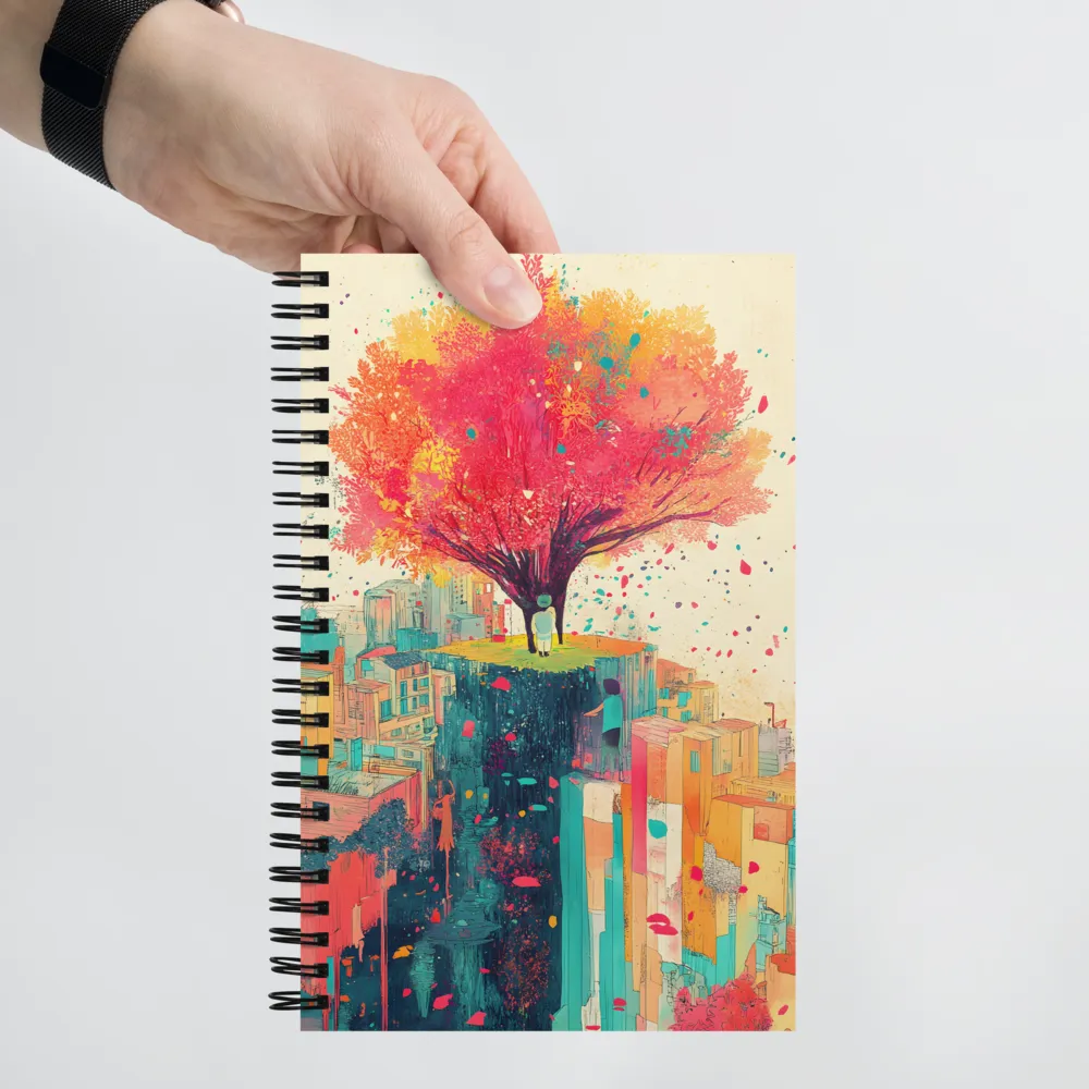 Vibrant Floating Cityscape 
 Spiral Notebook | 140 pages