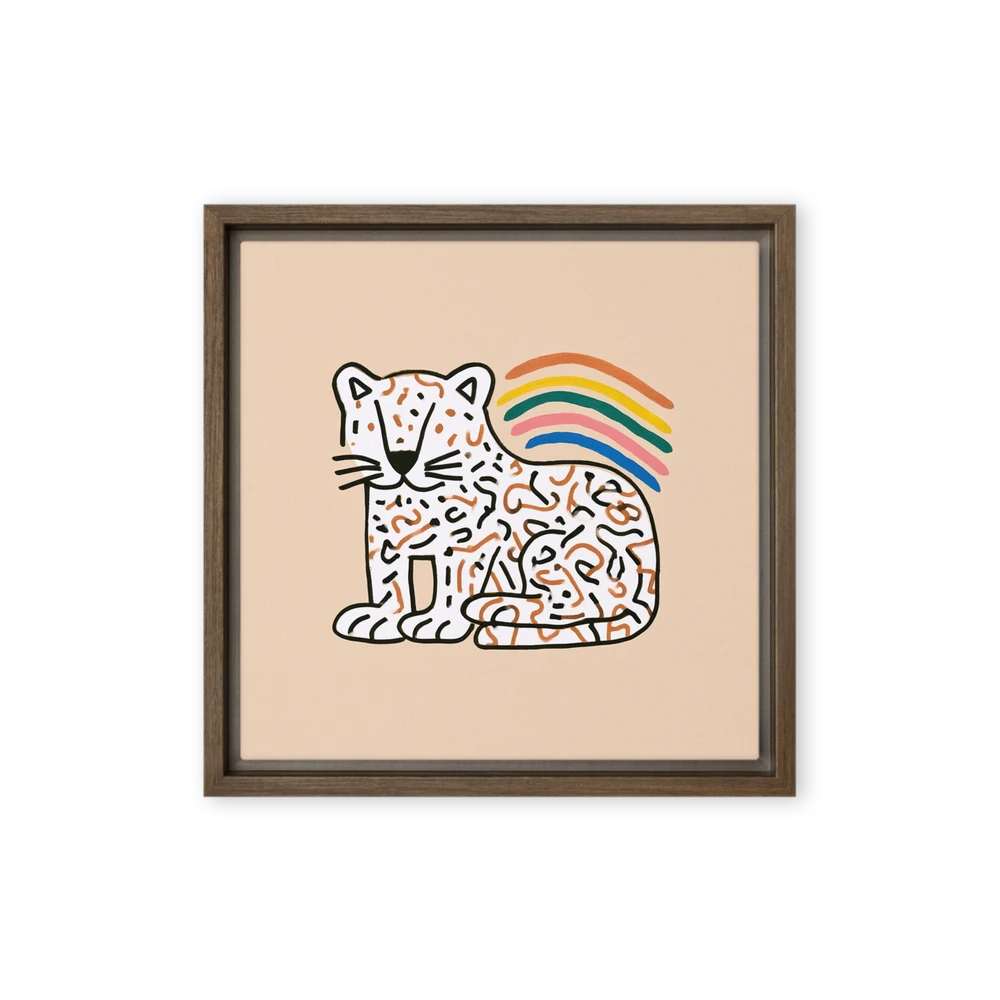 Whimsical Rainbow Leopard | Art Print