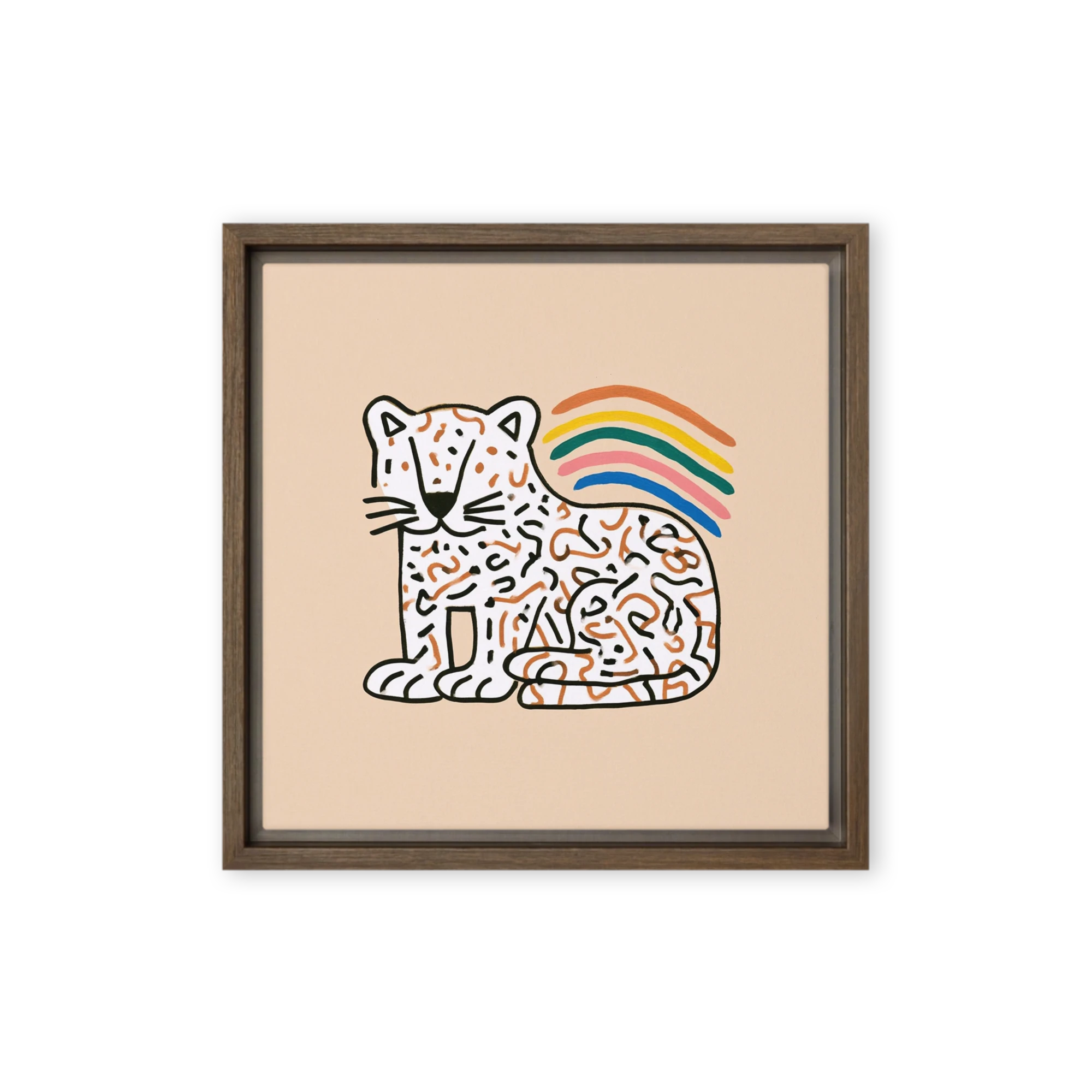 Whimsical Rainbow Leopard