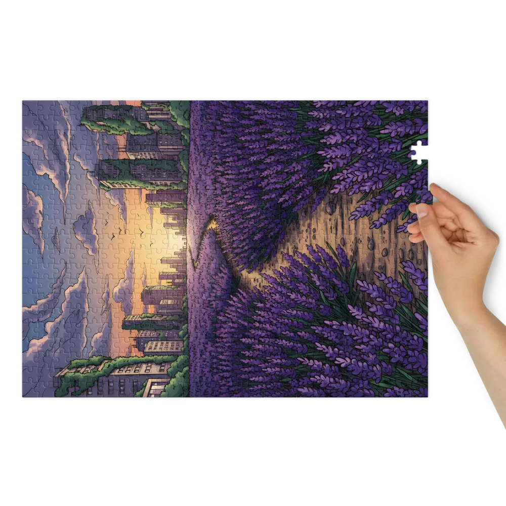 Lavender Path at Dusk | Jigsaw Puzzles