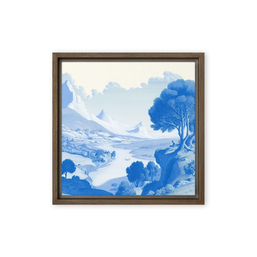 Blue Valley Engraving | Art Print