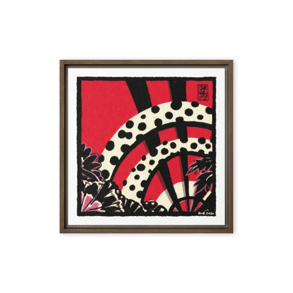 Polka Dot Folding Fan