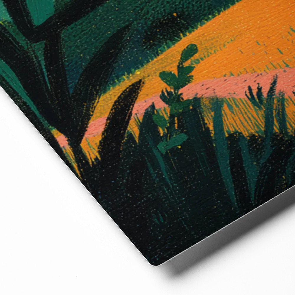 Moonlit Countryside Home 
 Canvas | 8″x 10″