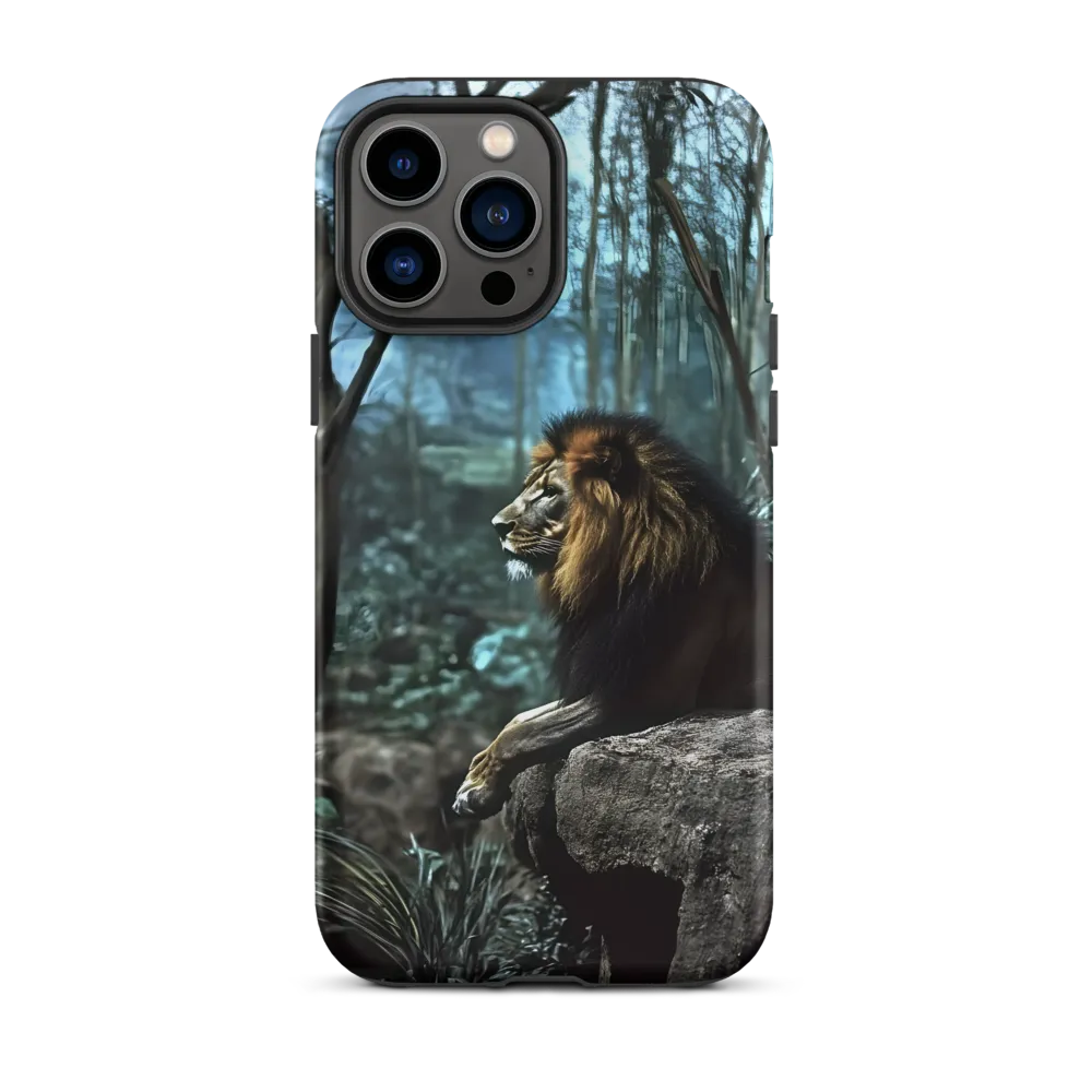 Lion Resting in Lush Landscape | Phone Case