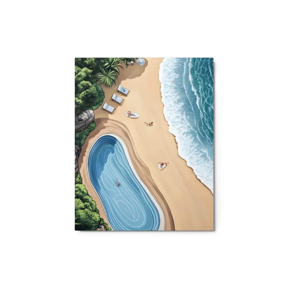 Coastal Resort Paradise 
 Canvas with Black Frame