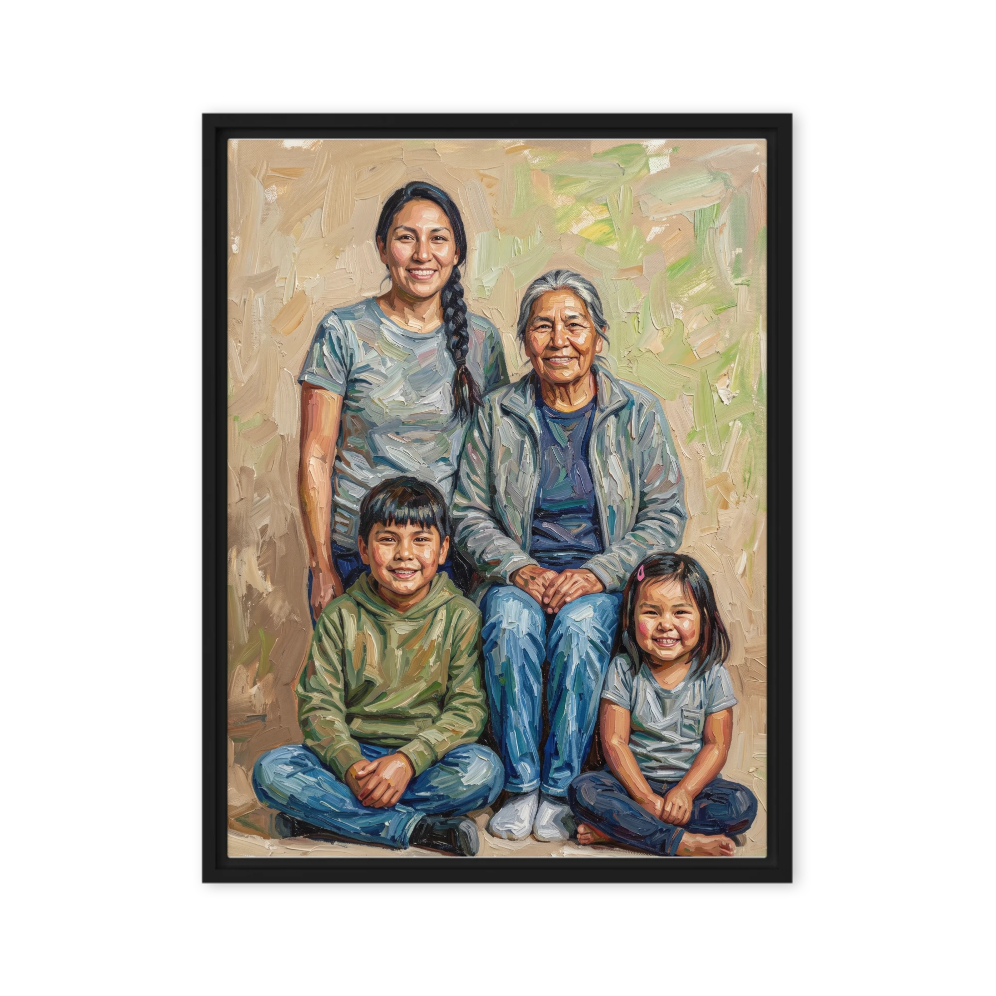 Family Portrait — Verdant Impasto