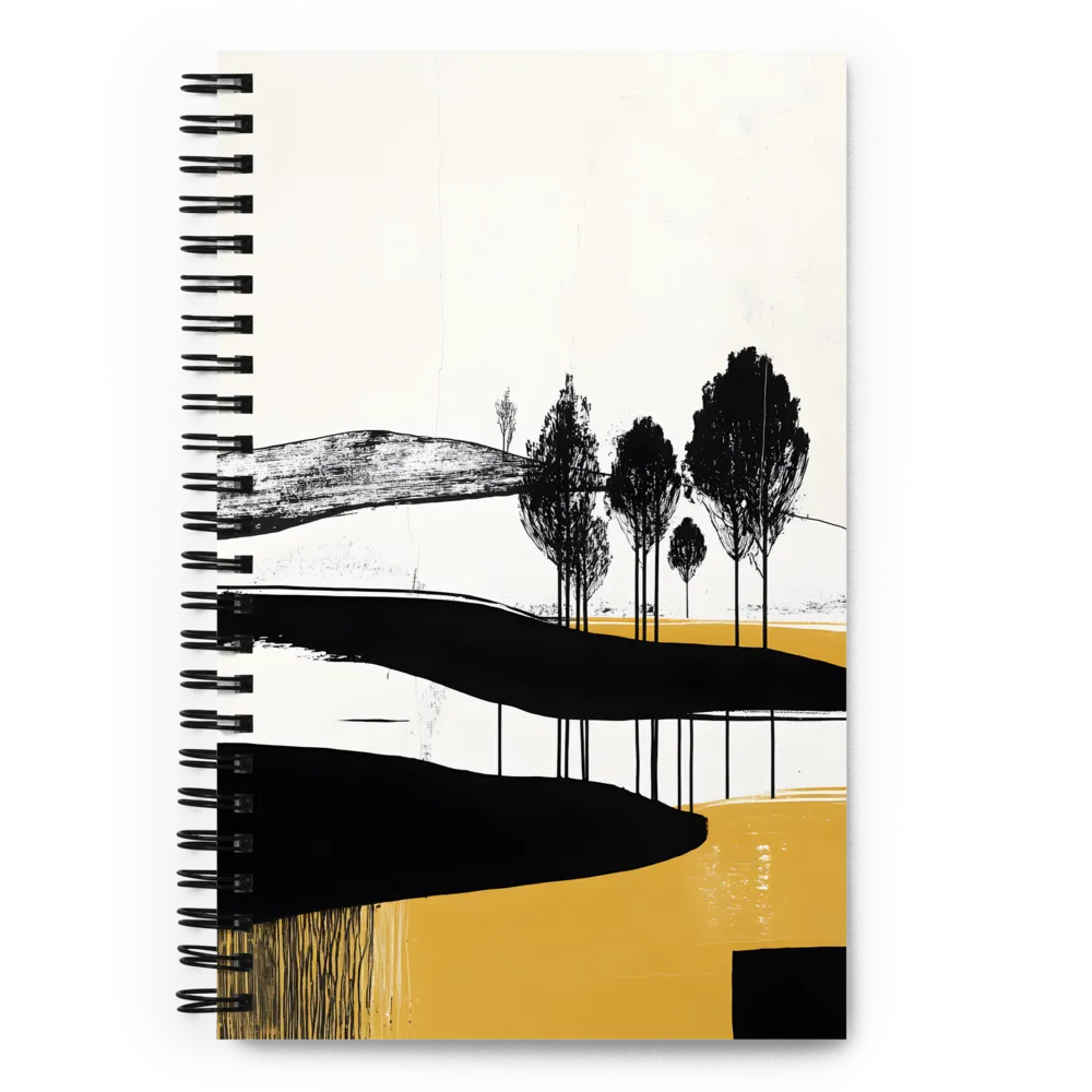 Golden Field Abstract 
 Spiral Notebook | 140 pages