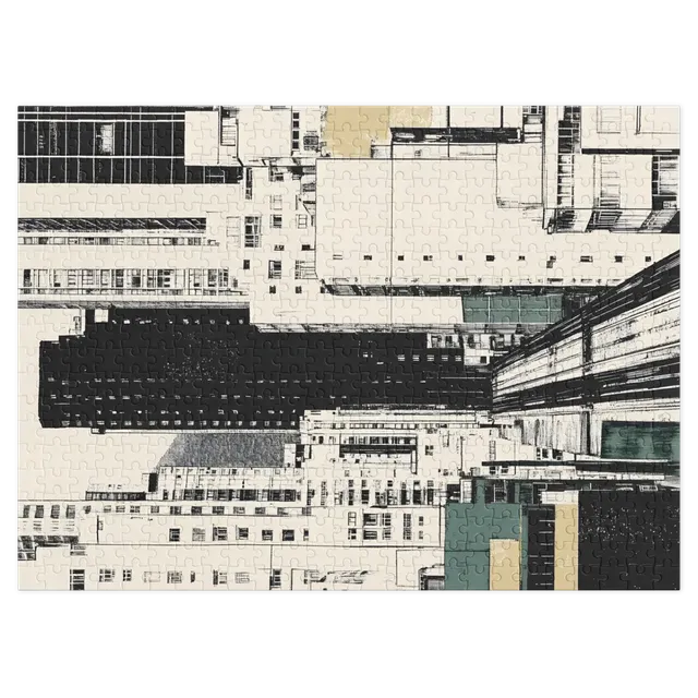 Modern Cityscape Illustration | Jigsaw Puzzle (252/520 pieces)