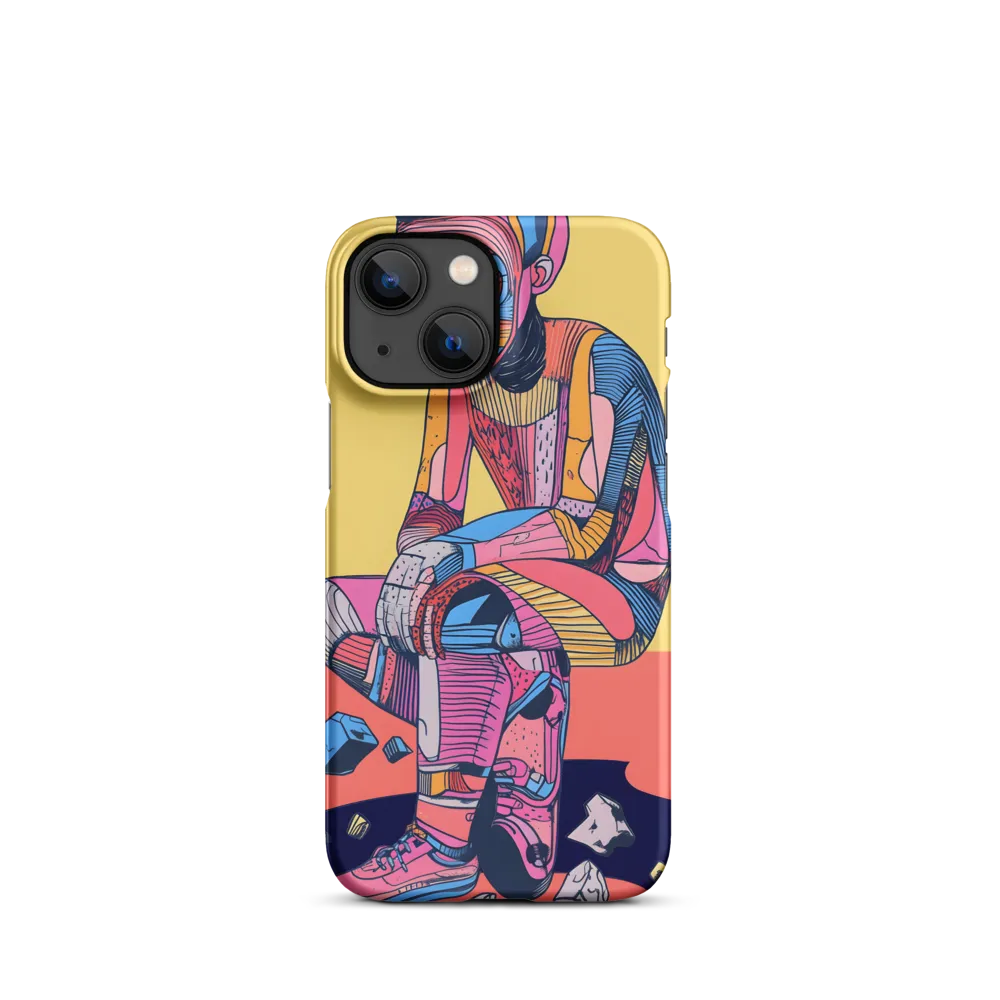 Stylized Human Figure Sitting | Phone Case