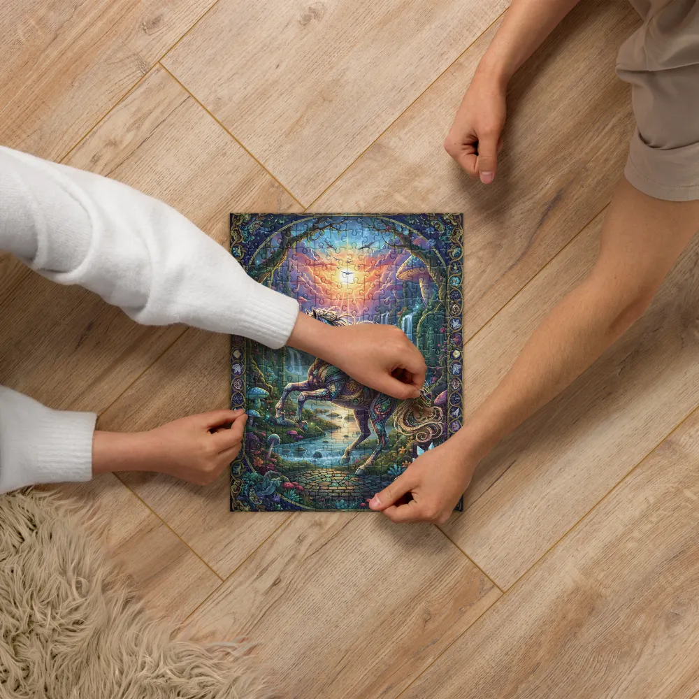 Mosaic Unicorn 
 Jigsaw Puzzle