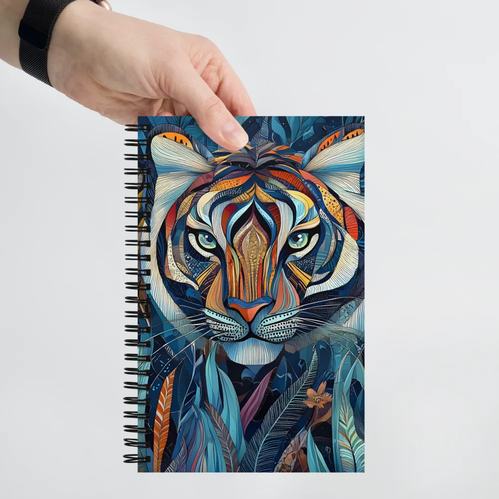 Ornamental Tiger in Teal and Orange
