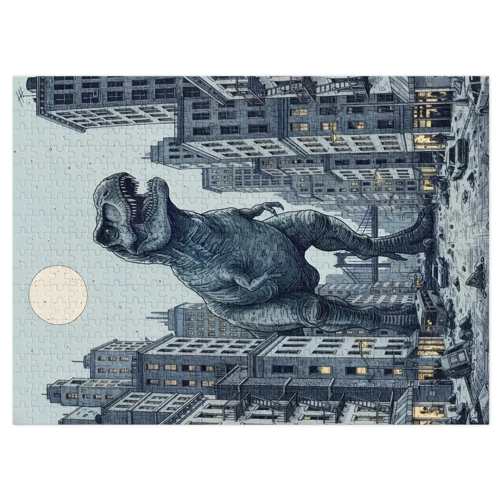 Tyrannosaurus in the City | Jigsaw Puzzles