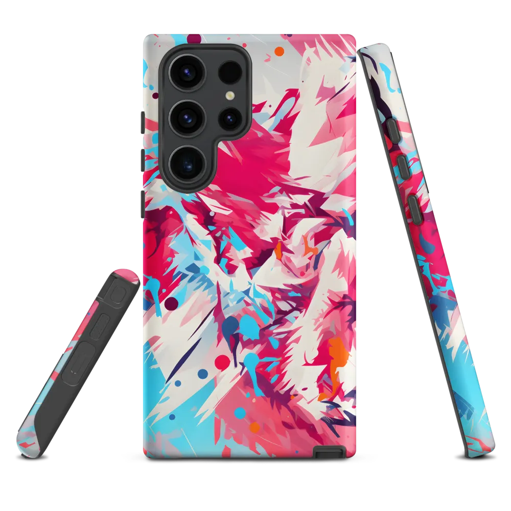 Abstract Digital Art in Pink and Blue | Phone Case