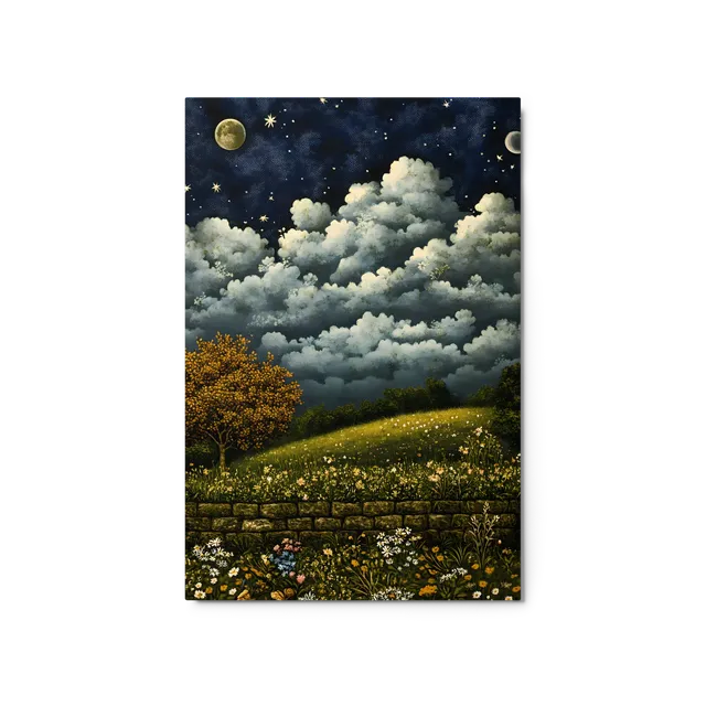 Enchanted Night Over the Meadow | Art Print