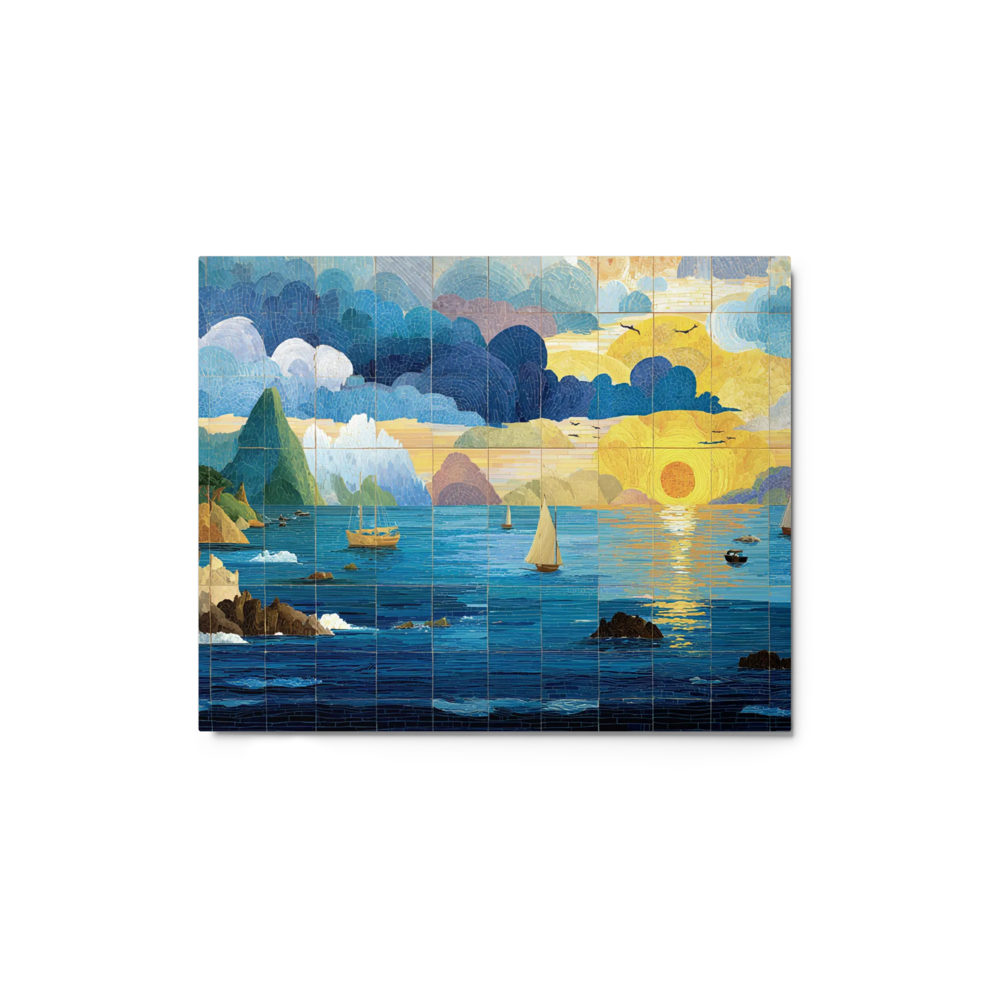 Golden Harbor Mosaic | Art Print