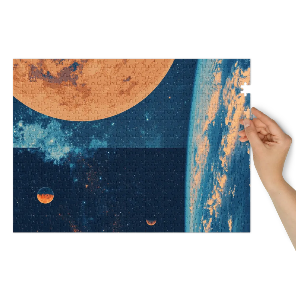 Cosmic Scene with Planets | Jigsaw Puzzle (252/520 pieces)