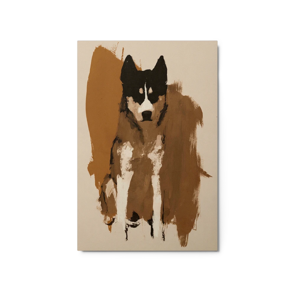 Siberian Husky in Warm Ochre | Art Print