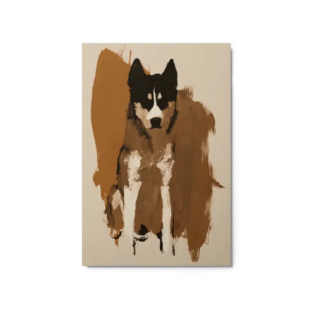 Siberian Husky in Warm Ochre | Art Print