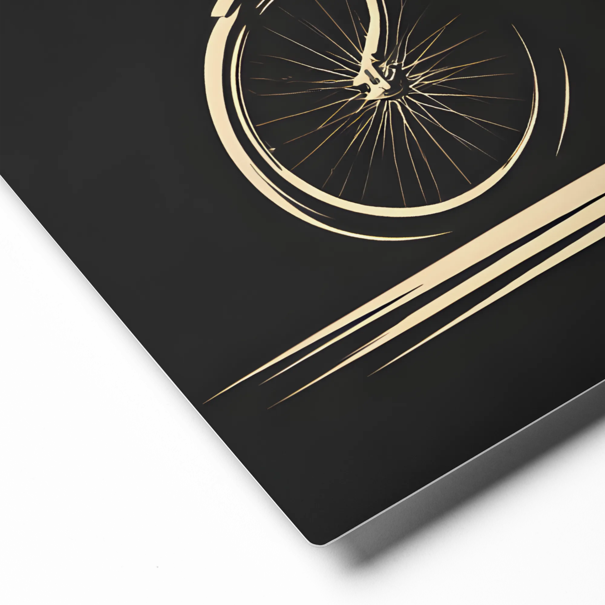 The Wandering Cyclist 
 Poster with White Frame | 14″x 14″