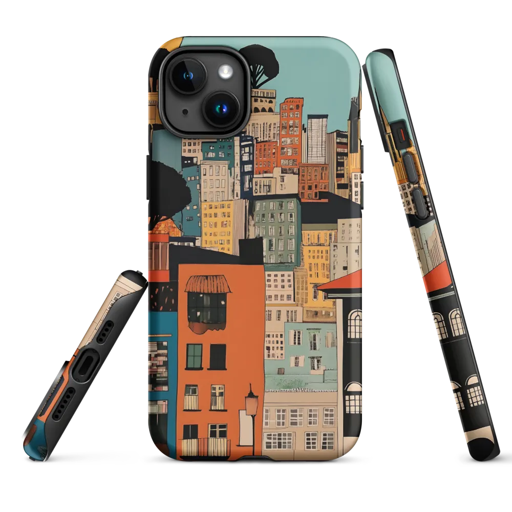 Colorful Cityscape Illustration | Phone Case