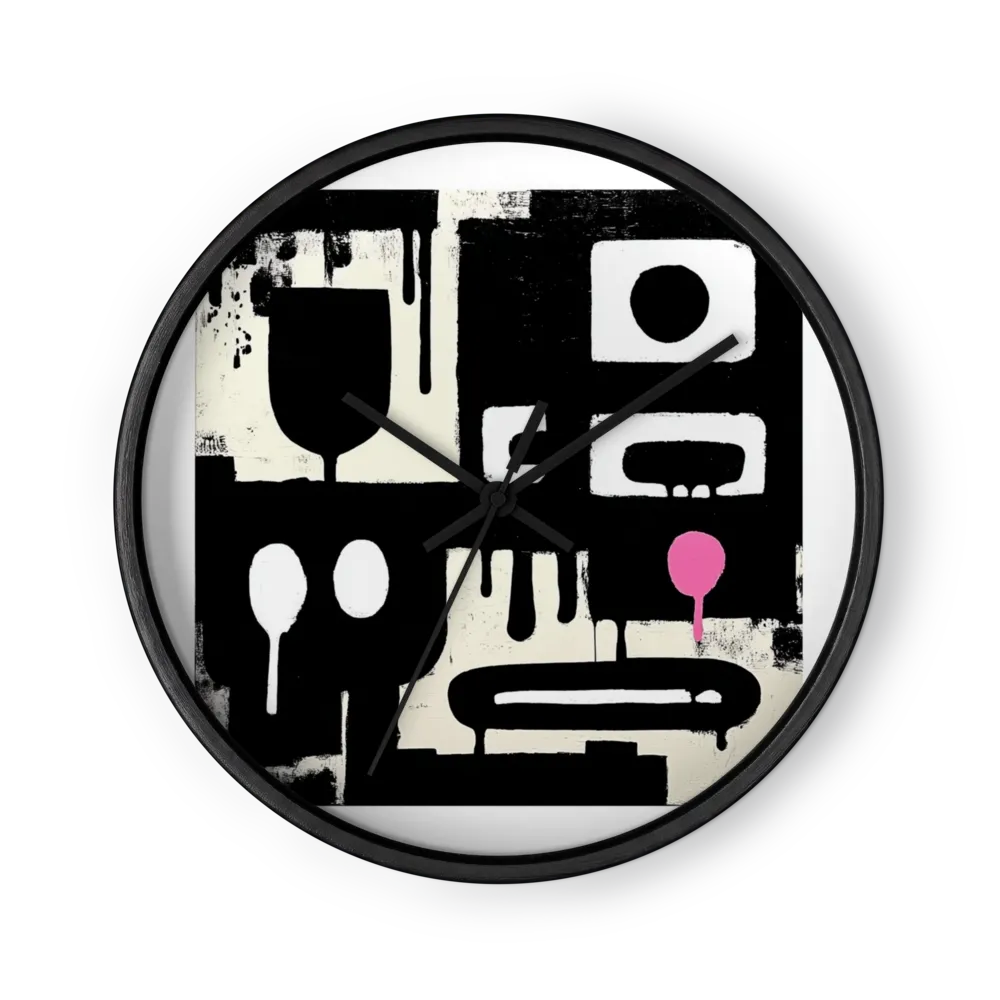 Pink Accent Abstraction | Wall Clock