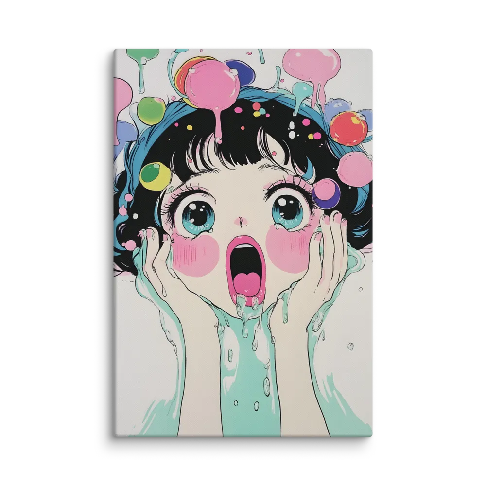 Screaming Anime Girl 
 Canvas | 32″x 48″