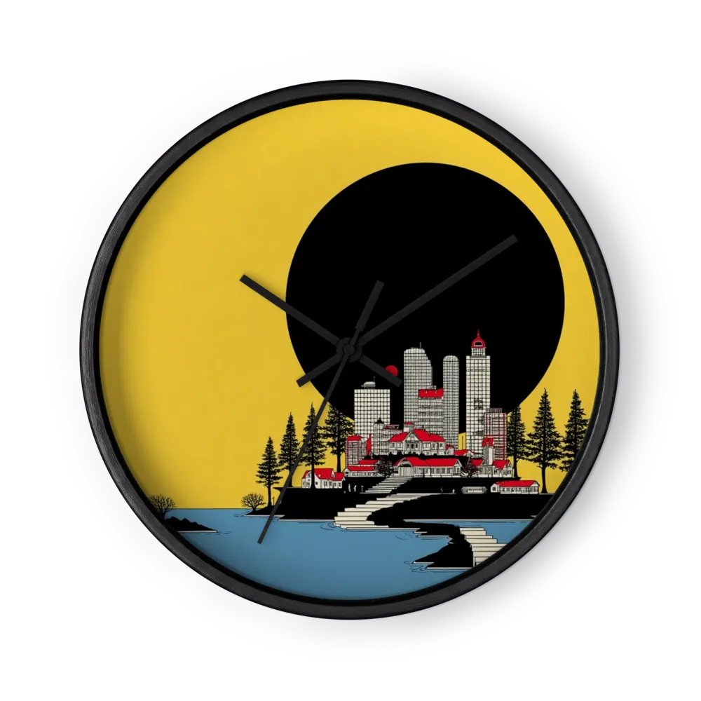 Metropolis Under the Black Sun | Wall Clock