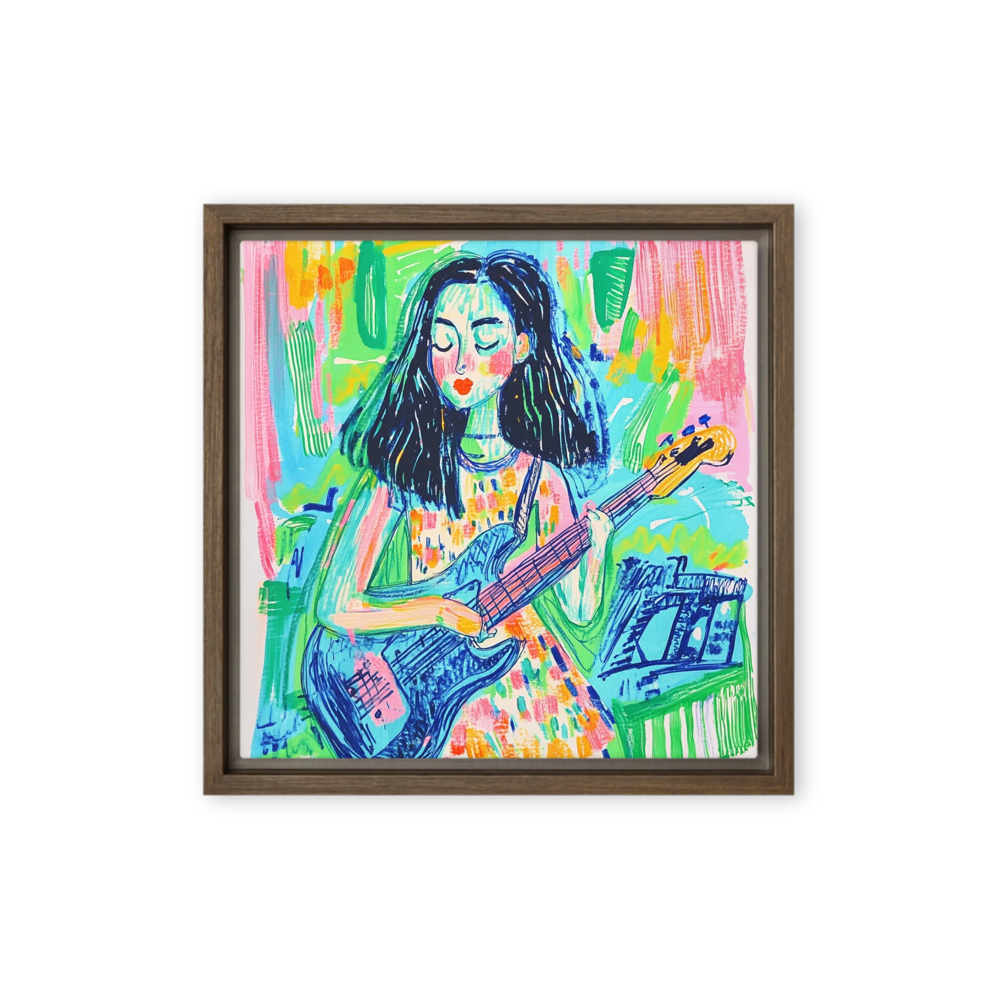 Vibrant Musician Portrait | Art Print