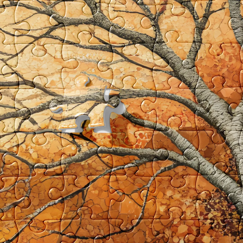 Autumnal Mosaic Tree Landscape 
 Jigsaw Puzzle