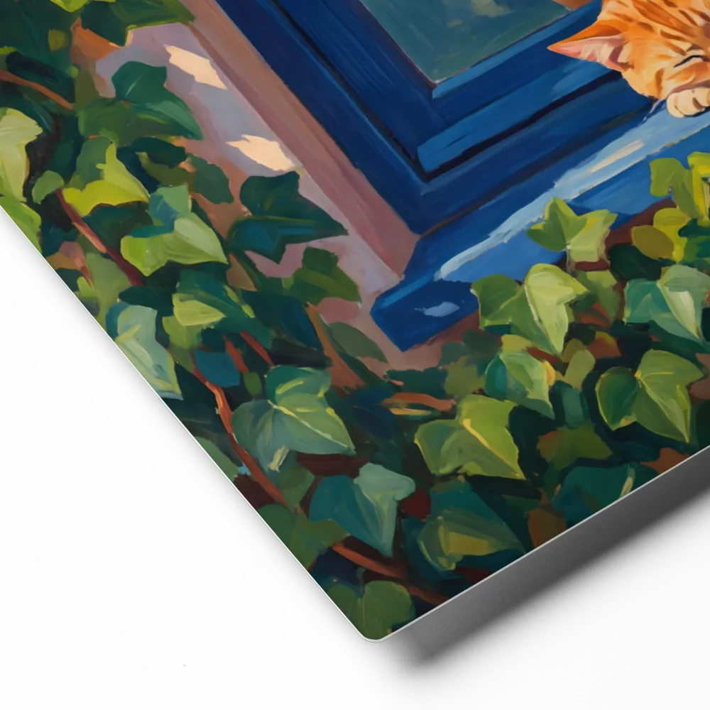 Cat on a Mediterranean Window 
 Canvas | 16″x 20″