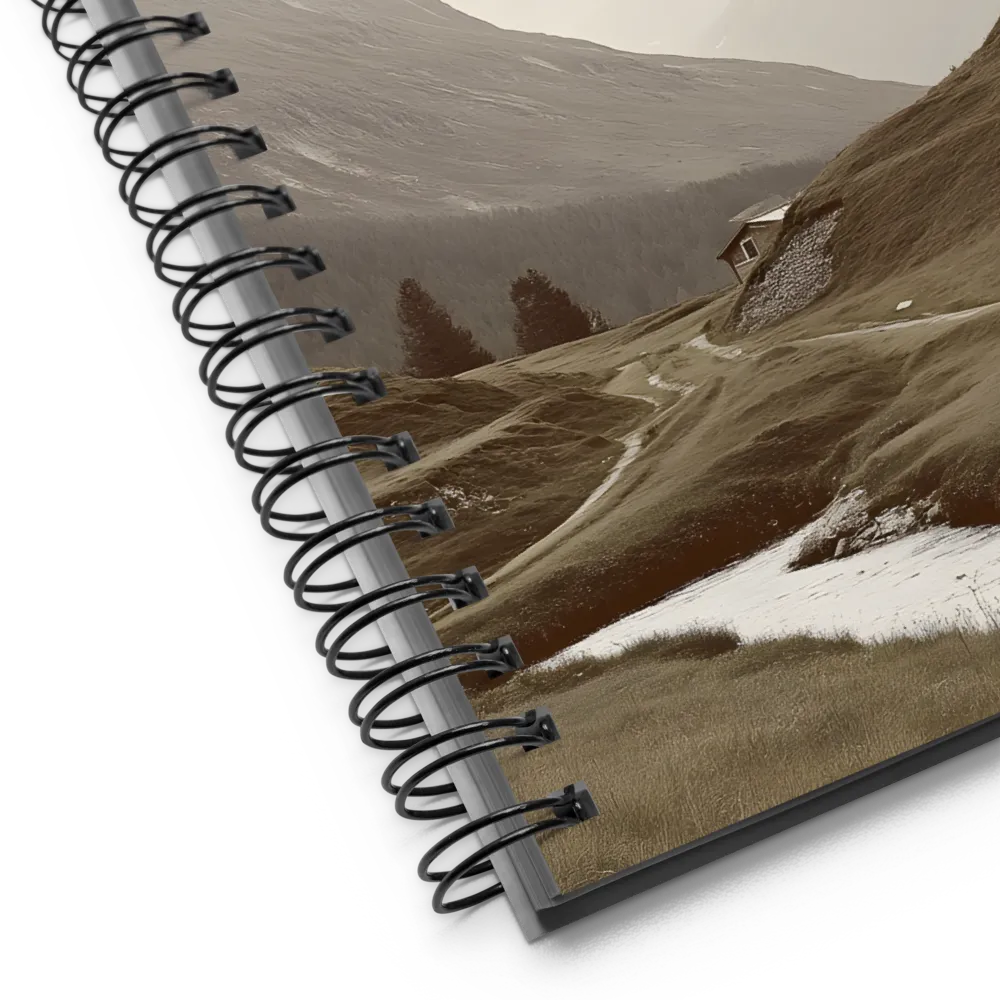 Alpine Sepia Landscape 
 Spiral Notebook | 140 pages