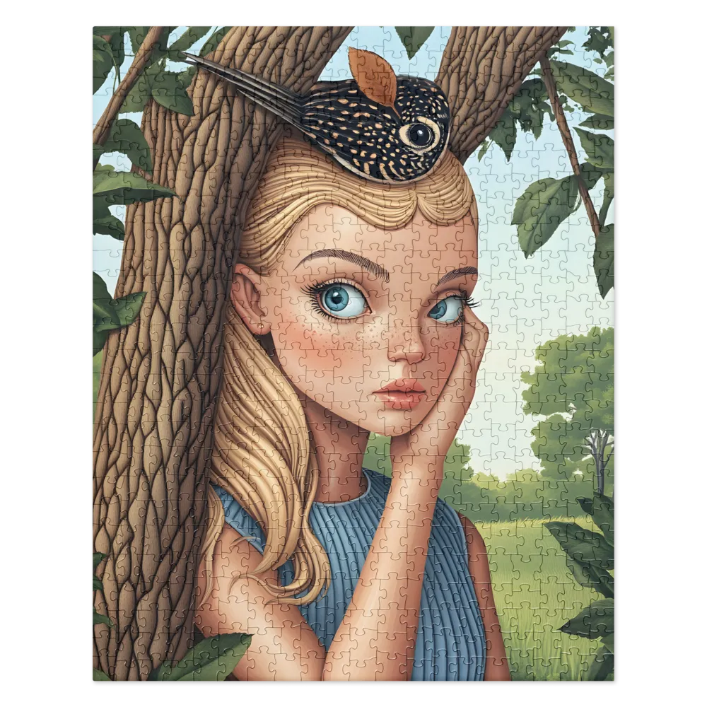 Curious Glance 
 Jigsaw Puzzle in Tin Box