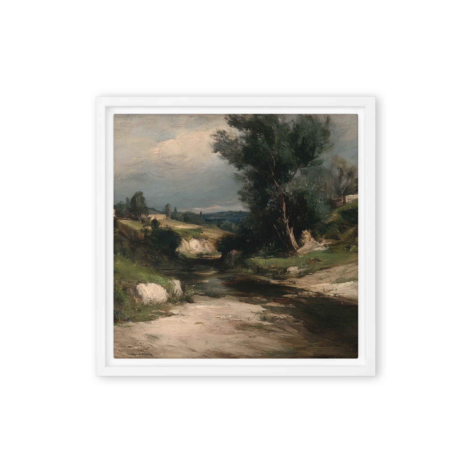 Stream in Countryside Landscape