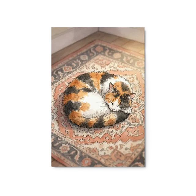 Tranquil Calico Slumber | Art Print