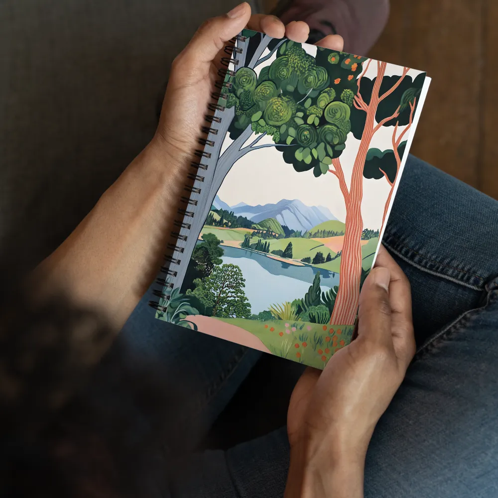 Serene Lakeside Vista 
 Spiral Notebook | 140 pages