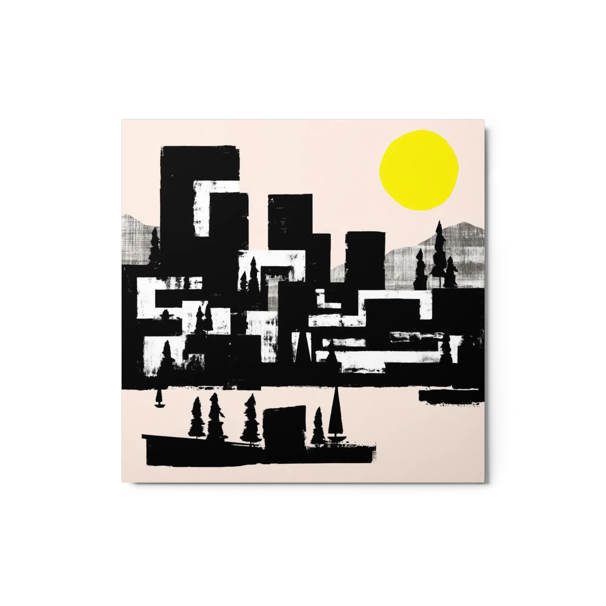 Yellow Sun Silhouette