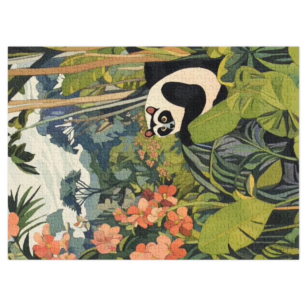 Panda in Tropical Jungle | Jigsaw Puzzle (252/520 pieces)