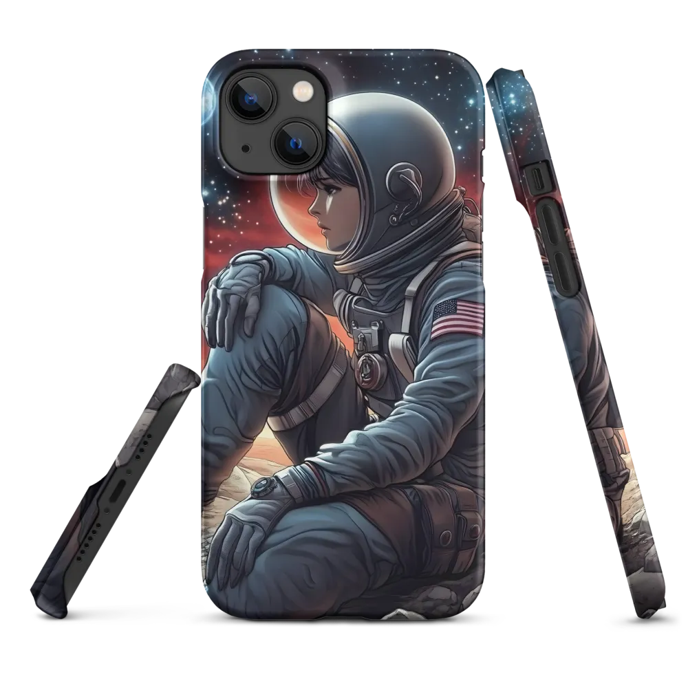 Astronaut Sitting in Space | Phone Case