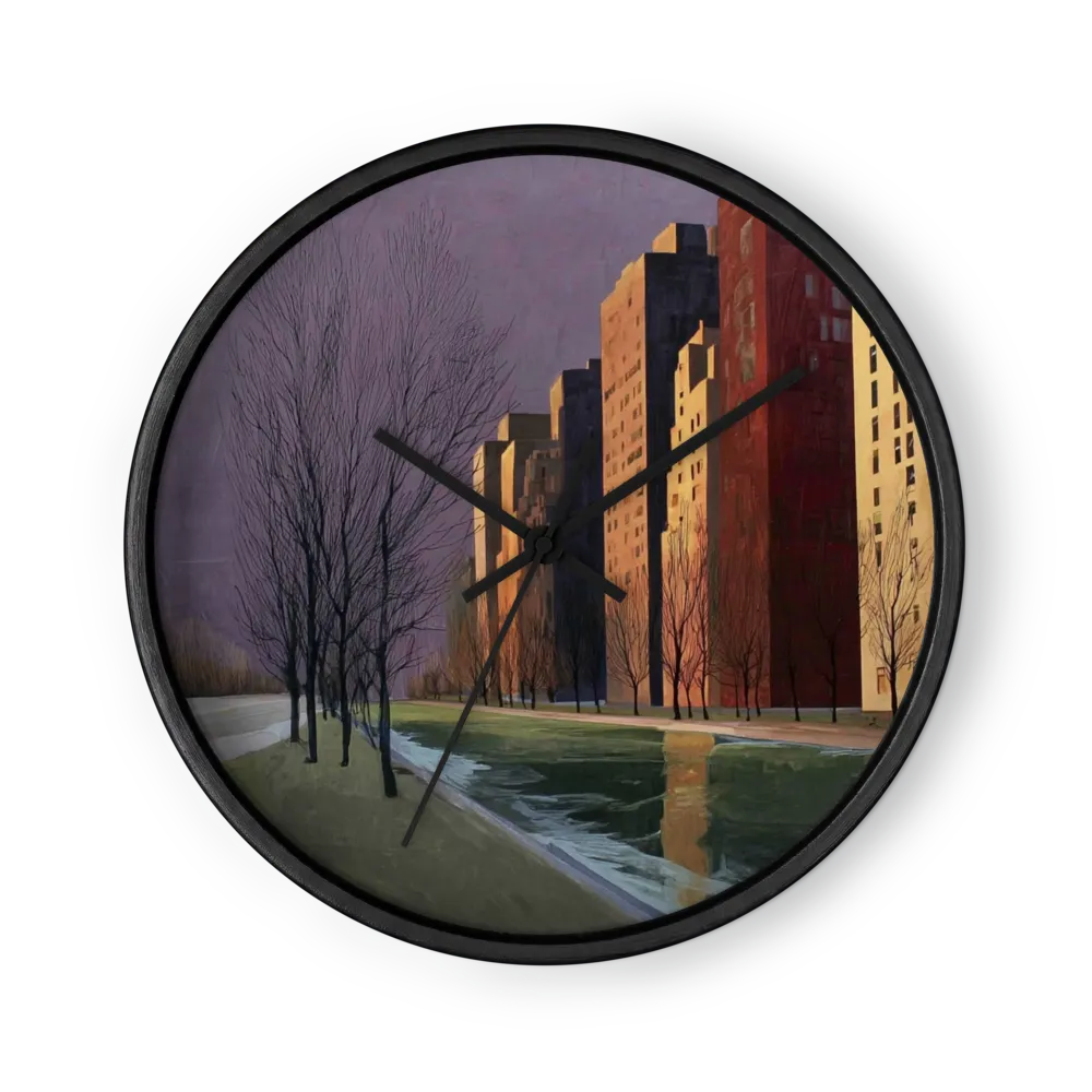Twilight Over the Avenue | Wall Clock