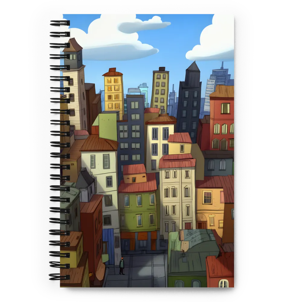 Colorful City Rooftops 
 Spiral Notebook | 140 pages
