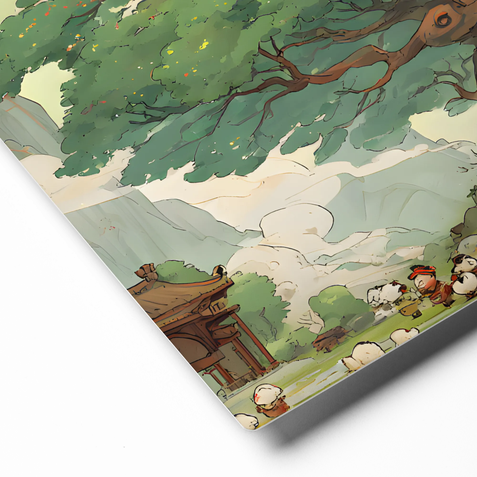 Gathering Under the Great Tree 
 Canvas | 32″x 32″