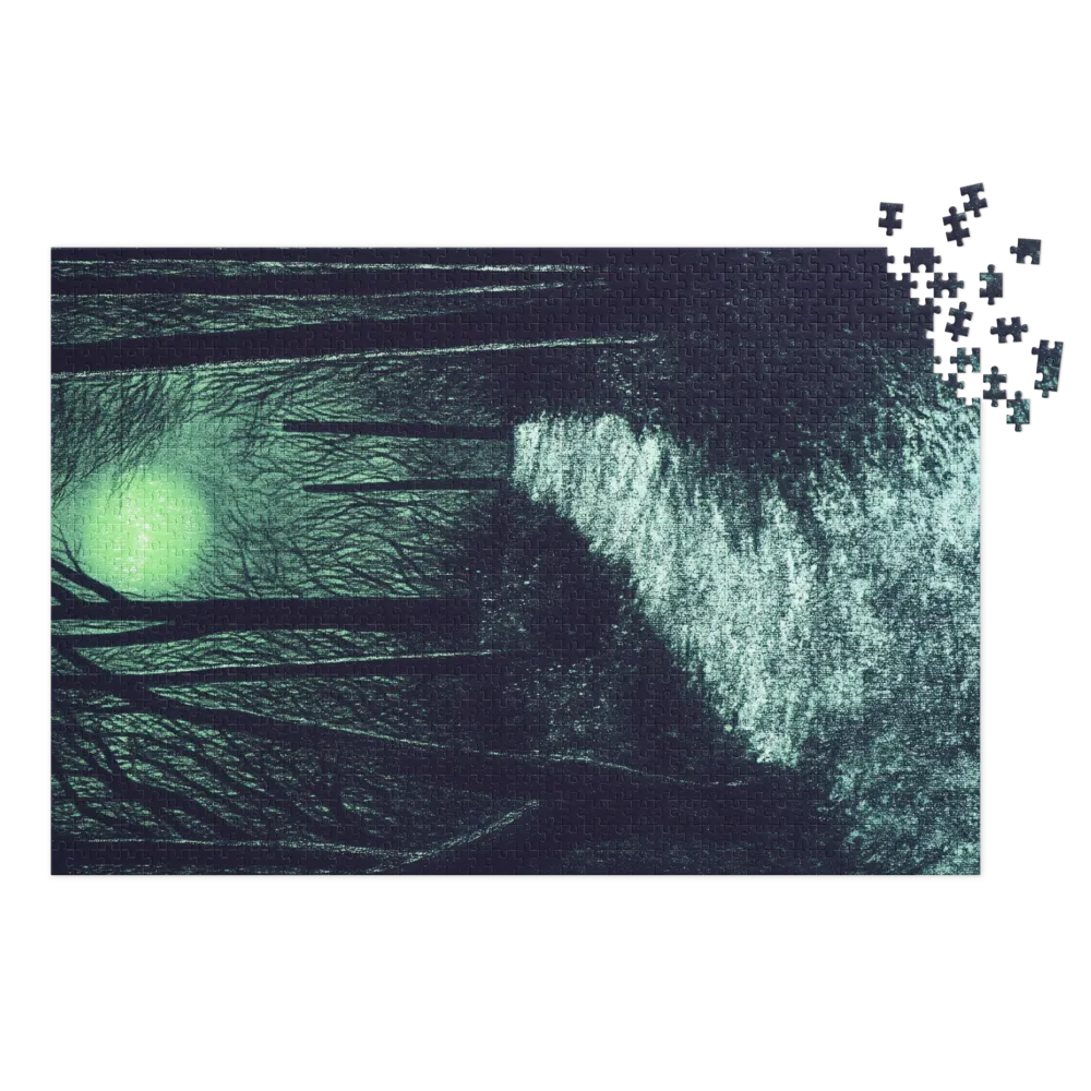 O Caminho Encantado da Floresta Noturna 
 Puzzle em caixa de metal