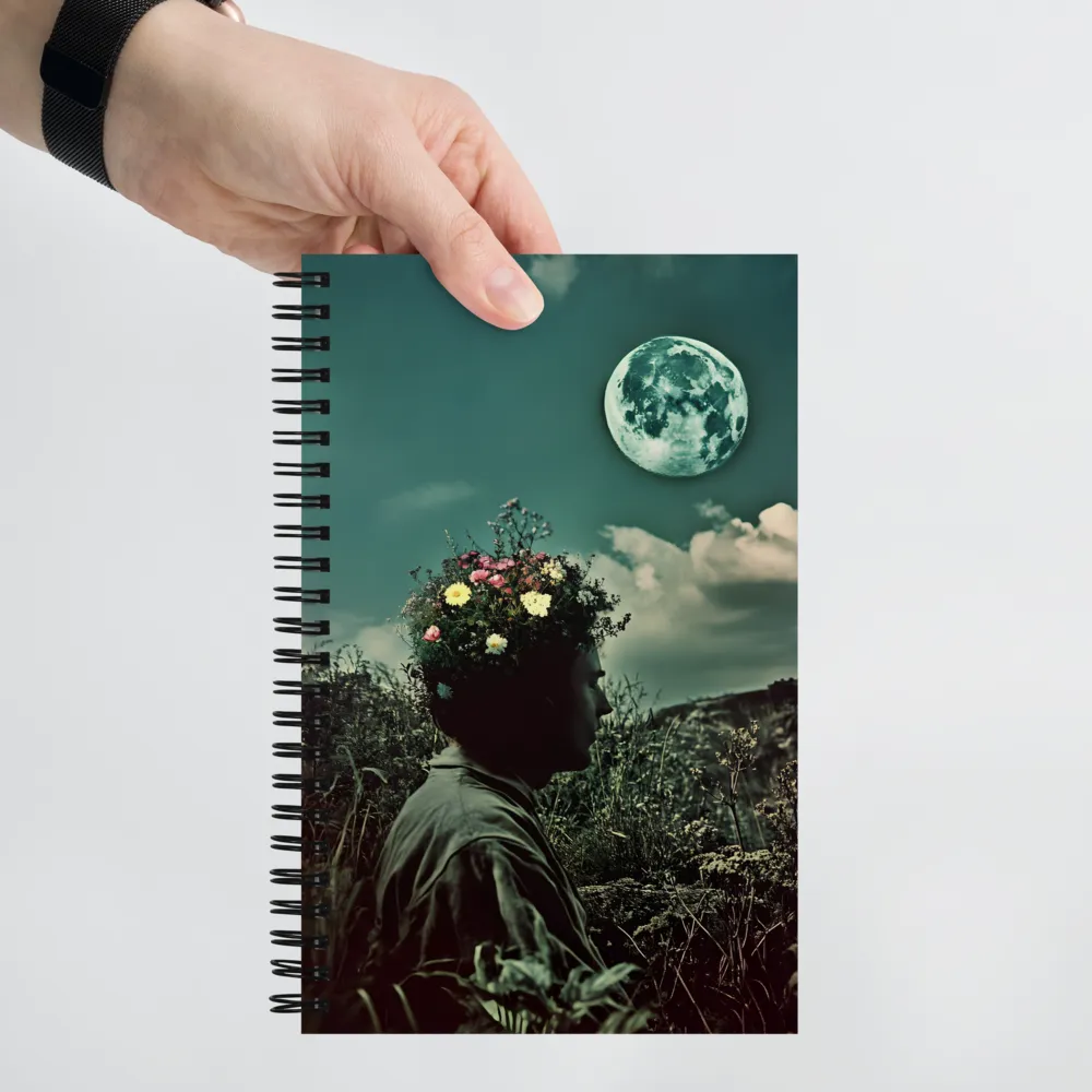 Lunar Bloom Meditation 
 Spiral Notebook | 140 pages