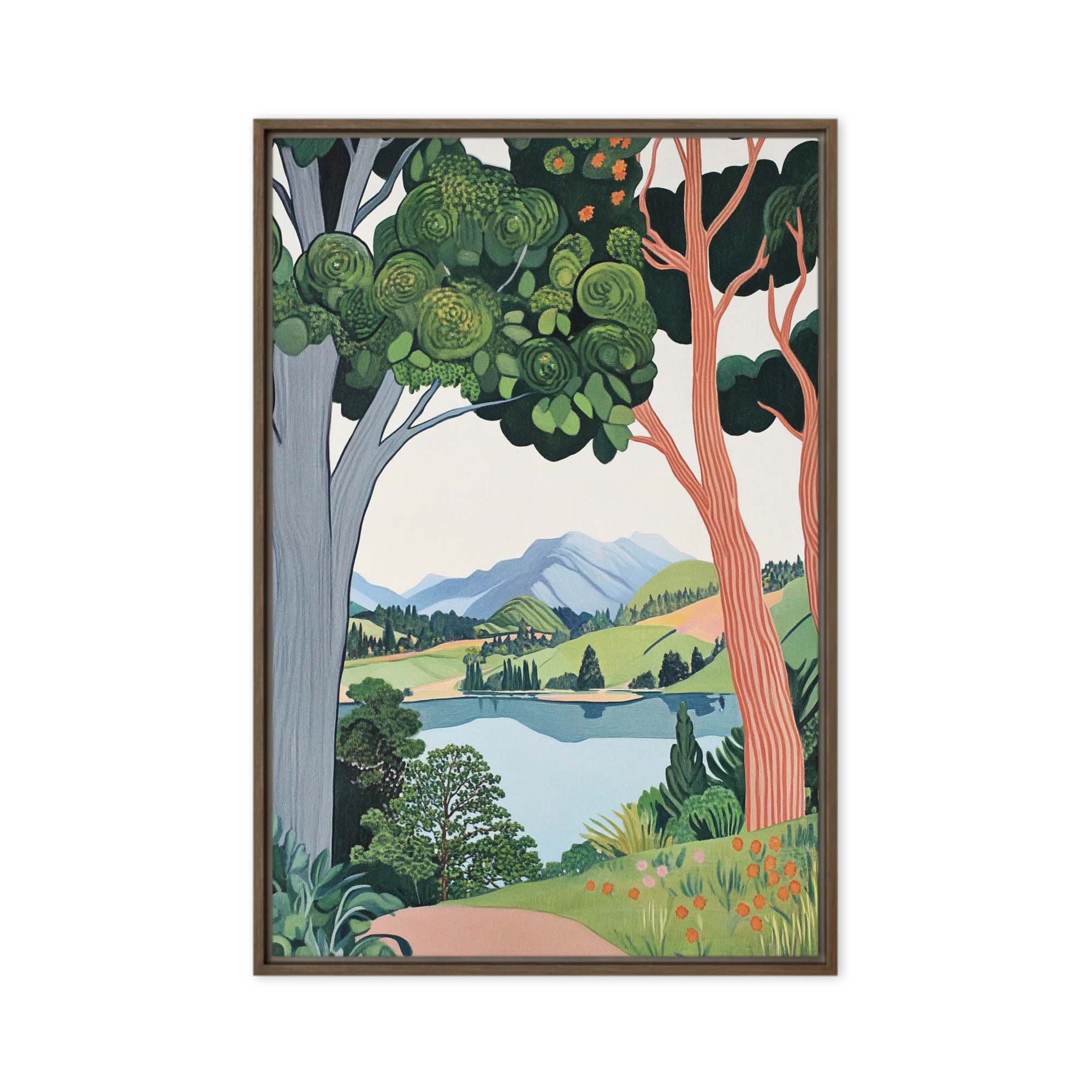 Serene Lakeside Vista | Art Print