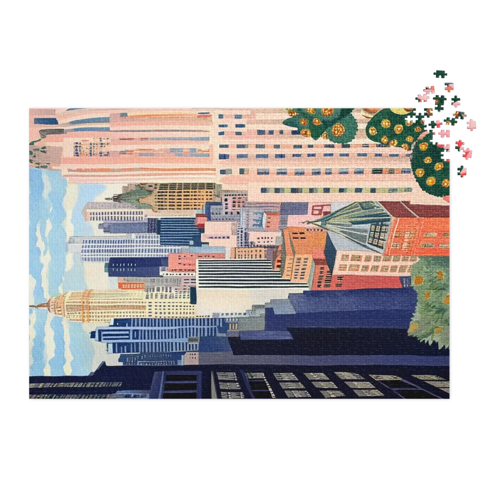 Cityscape with Skyscrapers | Jigsaw Puzzle (252/520 pieces)