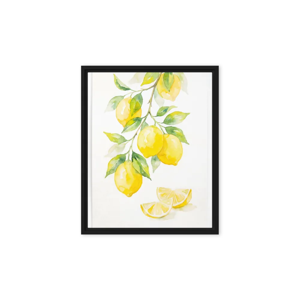 Lemon Branch Watercolor 
 Art Print | 16″x 20″