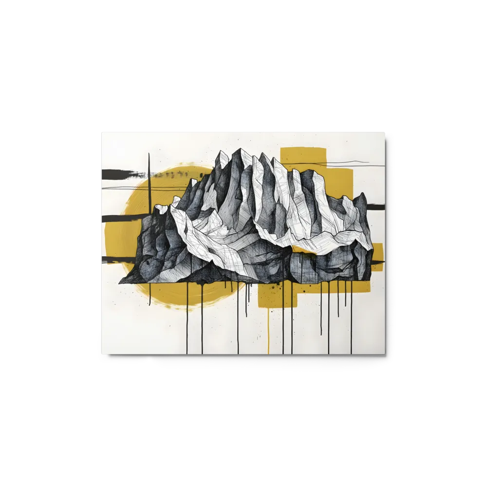 Abstract Mountainscape 
 Canvas with White Frame