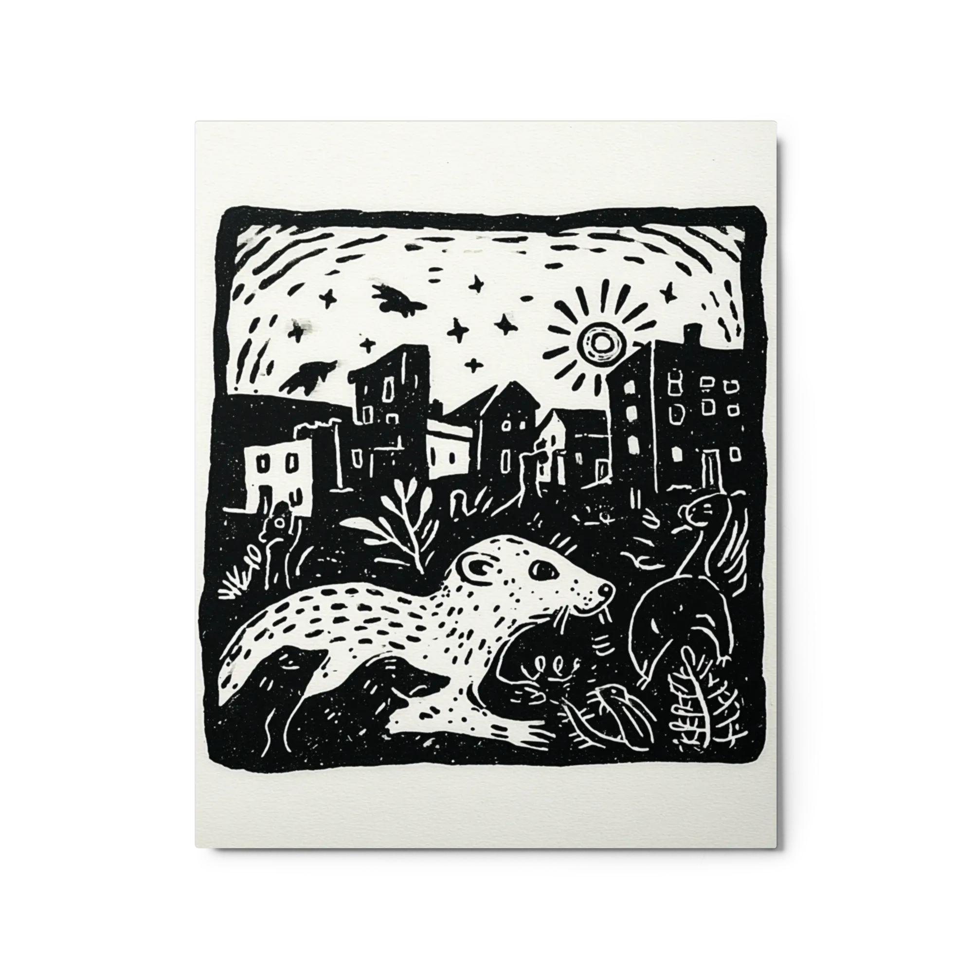 Nightfall Ferret 
 Canvas | 20″x 24″