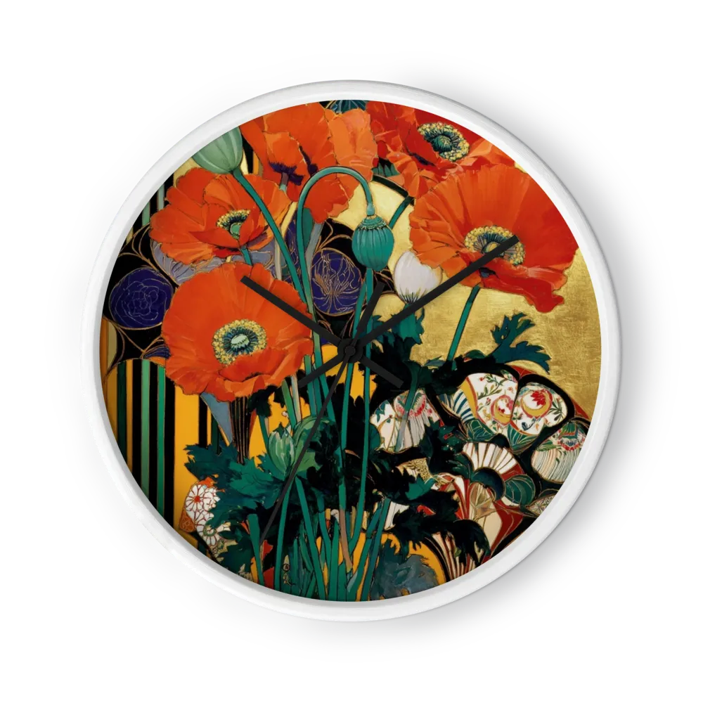 Golden Poppies | Wall Clock